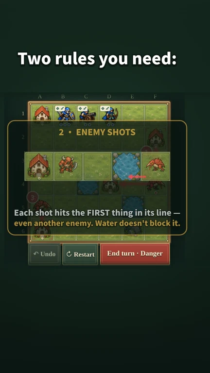 Daily Gambit gameplay and the enemy's next attack
