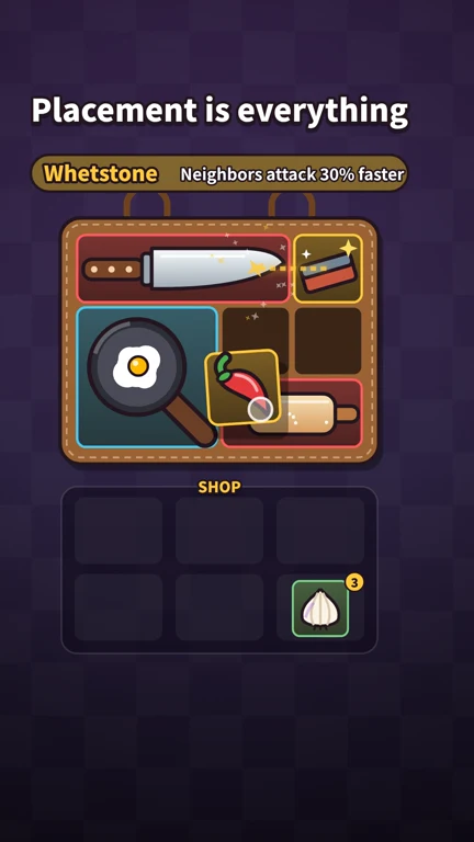 Pack & Clash concept: arranging kitchen tools and ingredients in a backpack